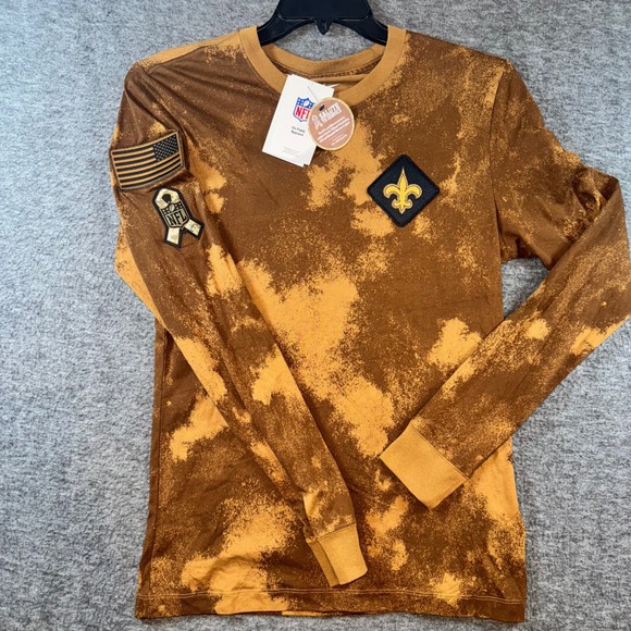New Orleans Saints Nike NFL Salute to Service Long Sleeve T Shirt Mens Small NEW - Picture 2 of 9